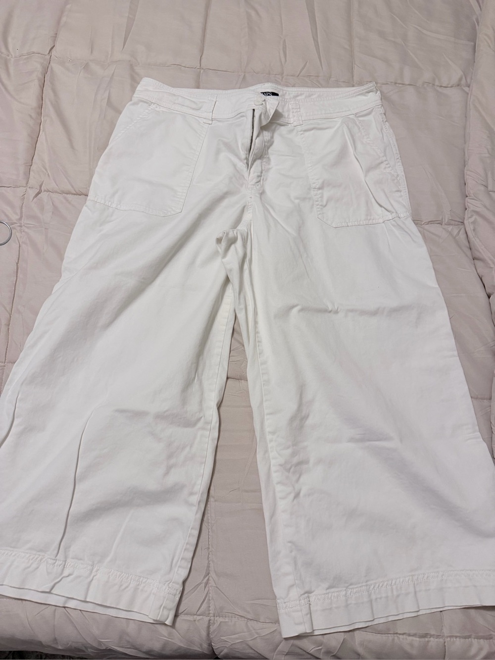 Chap’s women’s White Wide-Leg Cotton Pants size 16